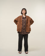 [2025 AW] EFFECTEN / Glen check china cardigan