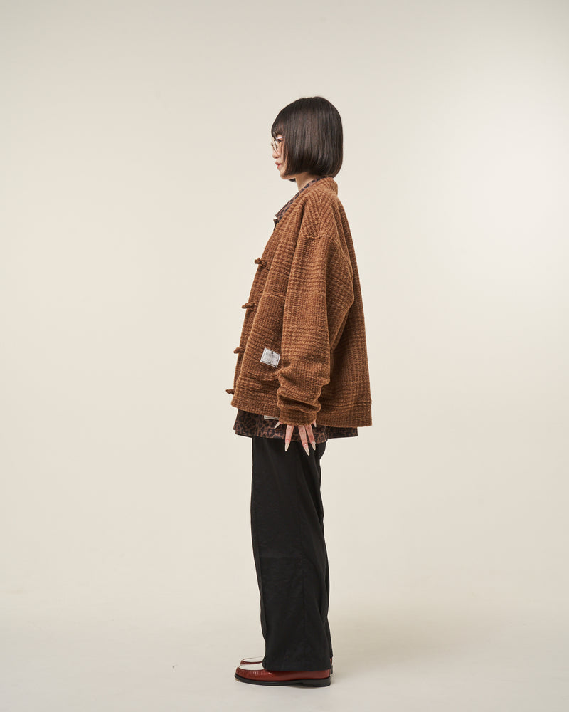 [2025 AW] EFFECTEN / Glen check china cardigan