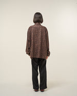 [2025 AW] EFFECTEN / Smooth velour wide shirts (Leopard)
