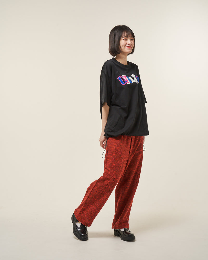[2025 AW] EFFECTEN / Nubby tweed bondage wide pants