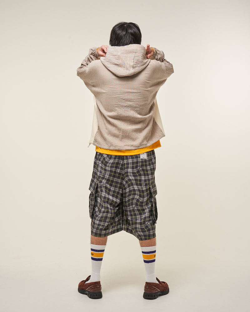 [2025 AW] EFFECTEN / Check half zip hoodie