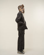 [2025 AW] EFFECTEN / Flower corduroy double breasted tailored jacket