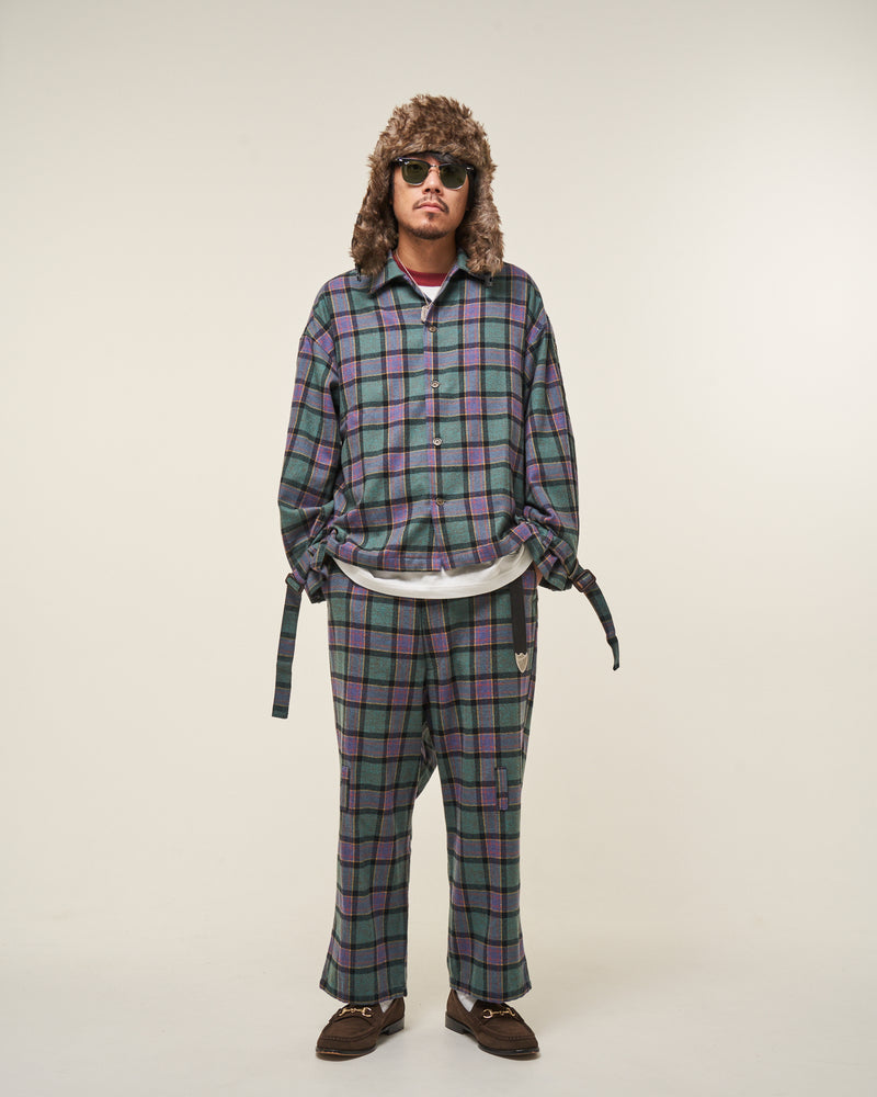 [2025 AW] EFFECTEN / Check button sleeve shirts