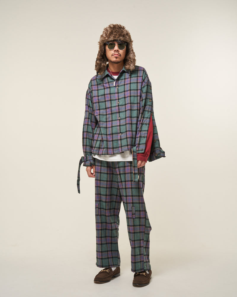 [2025 AW] EFFECTEN / Check button sleeve shirts