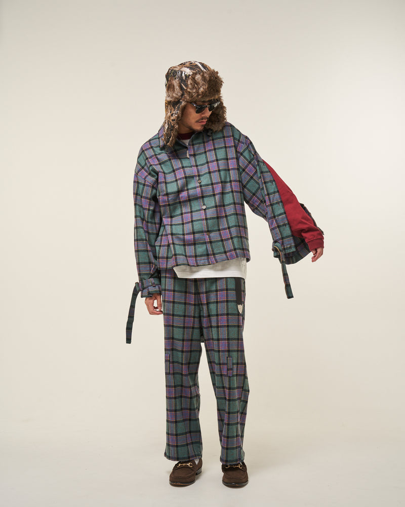 [2025 AW] EFFECTEN / Check button sleeve shirts