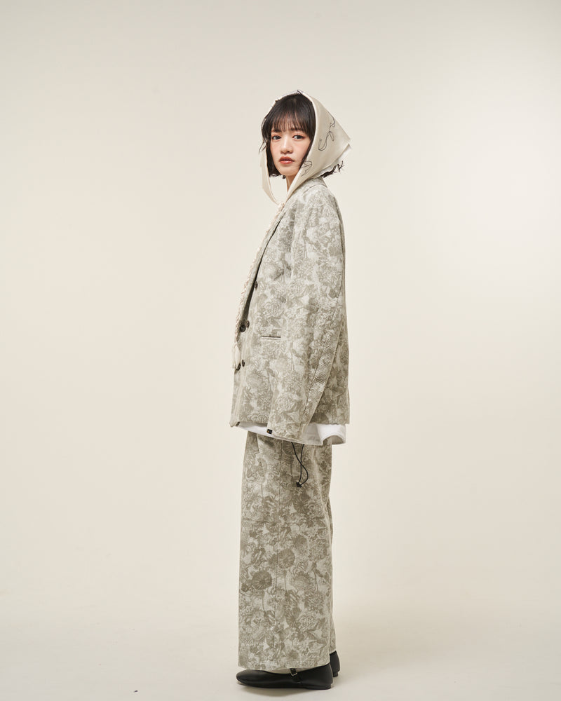 [2025 AW] EFFECTEN / Fower corduroy wide pants
