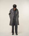 [2025 AW] EFFECTEN / Shaggy wool double breasted long coat