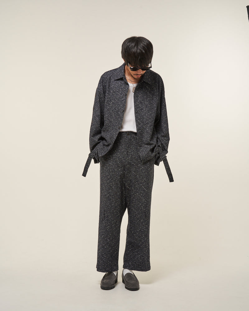 [2025 AW] EFFECTEN / Nubby tweed button sleeve shirts