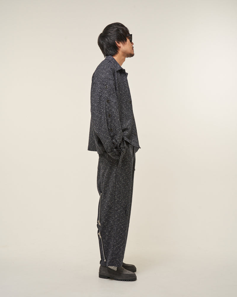 [2025 AW] EFFECTEN / Nubby tweed button sleeve shirts