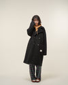 [2025 AW] EFFECTEN / Shaggy wool double breasted long coat