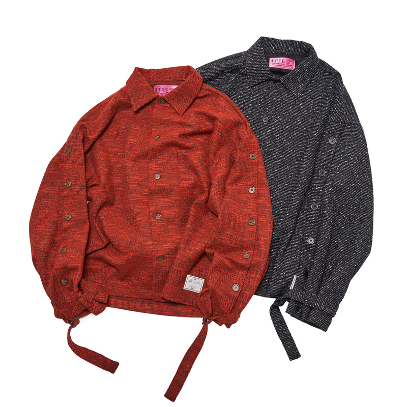 [2025 AW] EFFECTEN / Nubby tweed button sleeve shirts