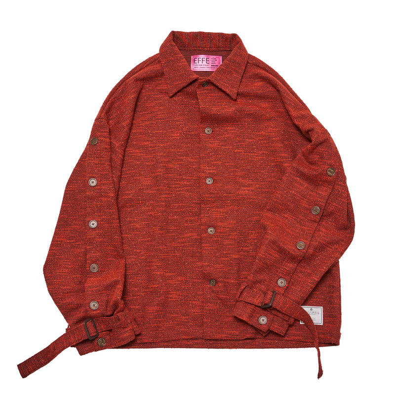 [2025 AW] EFFECTEN / Nubby tweed button sleeve shirts