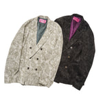 [2025 AW] EFFECTEN / Flower corduroy double breasted tailored jacket