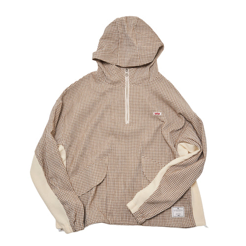 [2025 AW] EFFECTEN / Check half zip hoodie