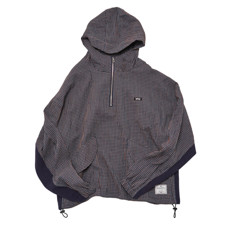 [2025 AW] EFFECTEN / Check half zip hoodie