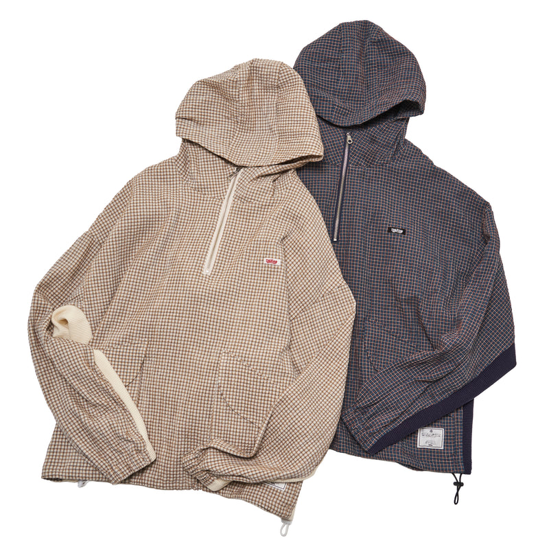 [2025 AW] EFFECTEN / Check half zip hoodie