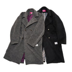 [2025 AW] EFFECTEN / Shaggy wool double breasted long coat