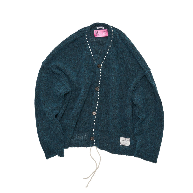 [2025 AW] EFFECTEN / Mohair knit cardigan "inside out"