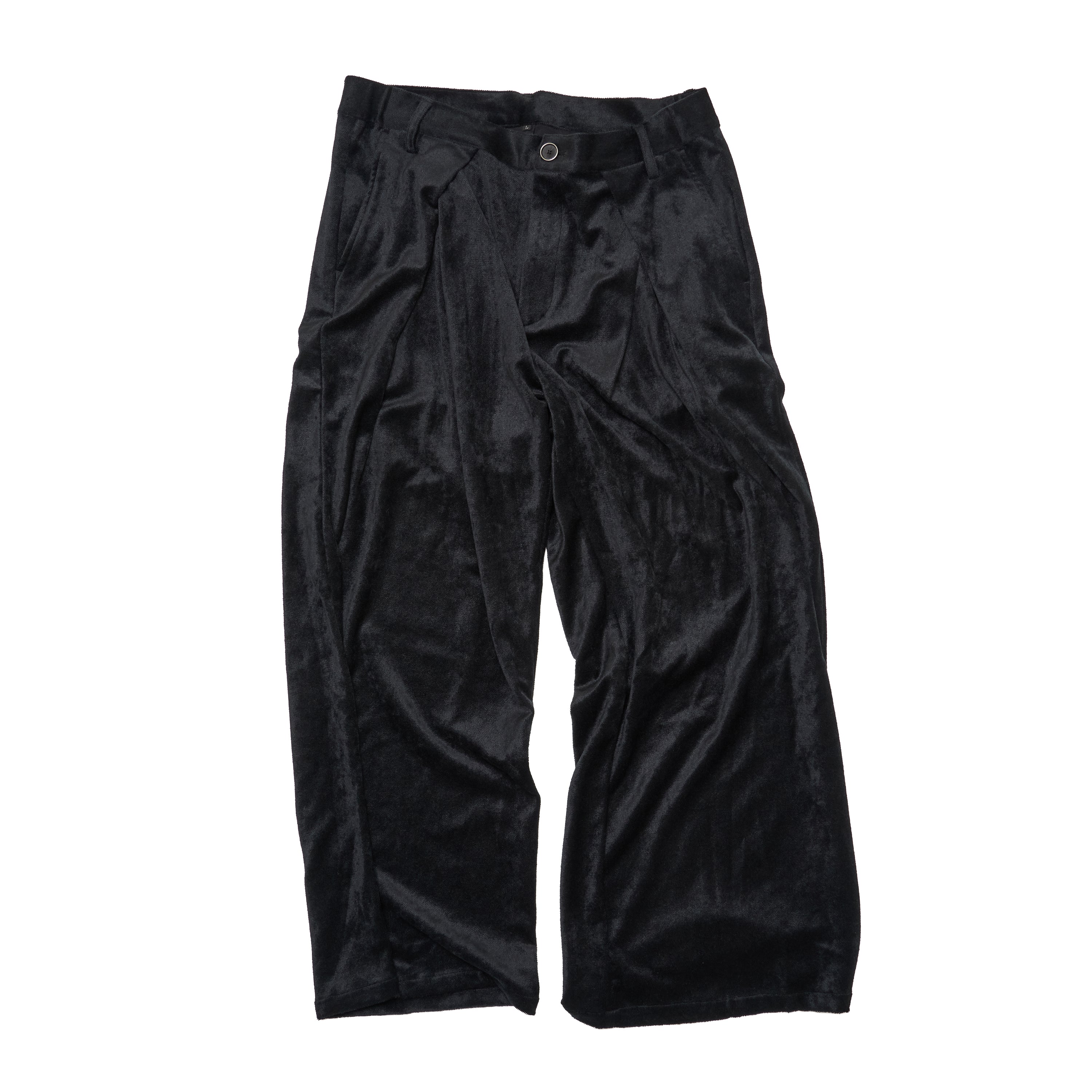 2025 AW] EFFECTEN / Smooth Velour wide pants – utility