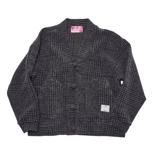 [2025 AW] EFFECTEN / Glen check china cardigan