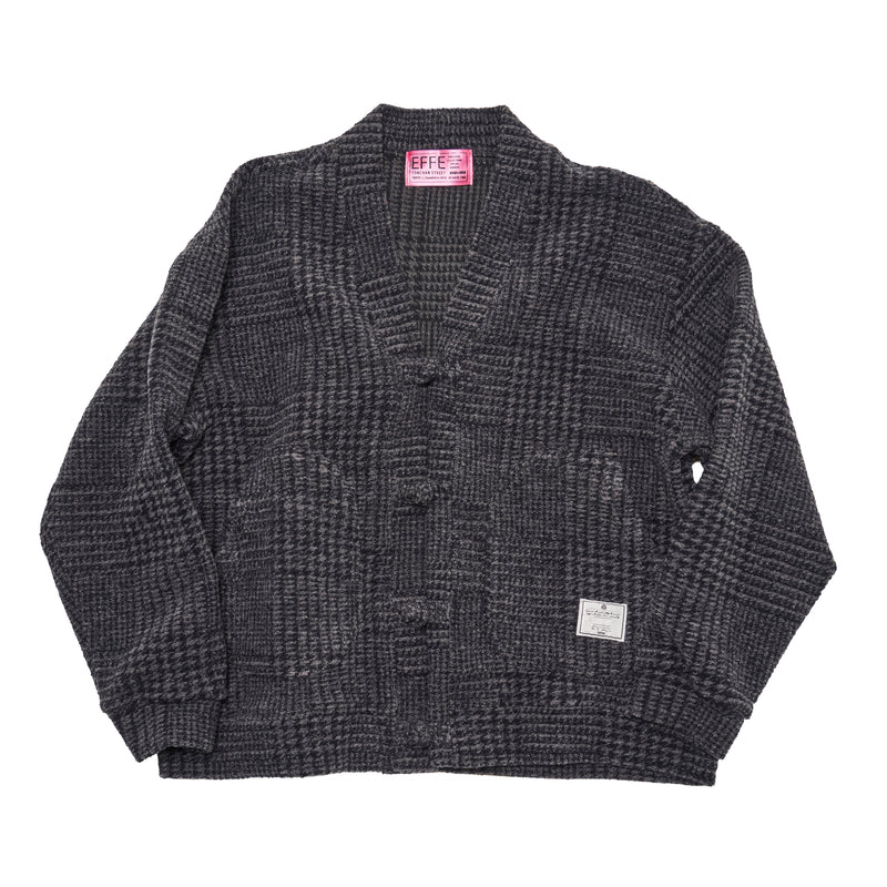 [2025 AW] EFFECTEN / Glen check china cardigan