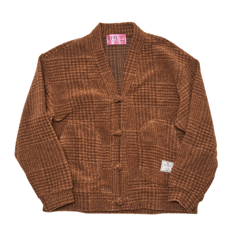[2025 AW] EFFECTEN / Glen check china cardigan