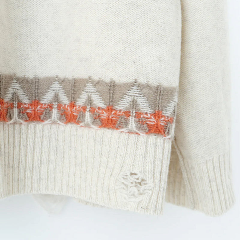 Name. / 2025aw WOOL NORDIC KNIT SWEATER : INSIDE OUT PATTERN