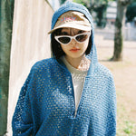 [2025 summer] EFFECTEN / Slab knit half zip hoodie