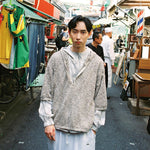 [2025 summer] EFFECTEN / Slab knit half zip hoodie
