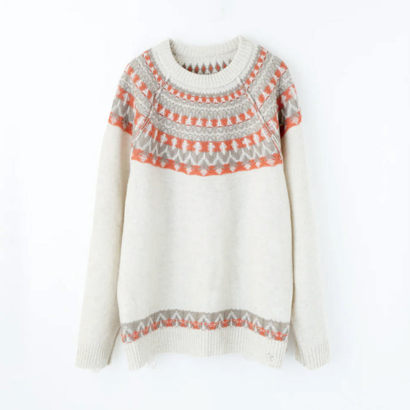Name. / 2025aw WOOL NORDIC KNIT SWEATER : INSIDE OUT PATTERN