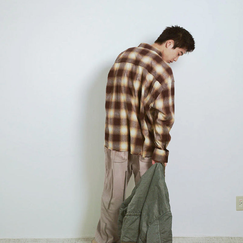 Name. / 25 aw COTTON FLANNEL OMBRE REGULAR SHIRT : CUT-OFF