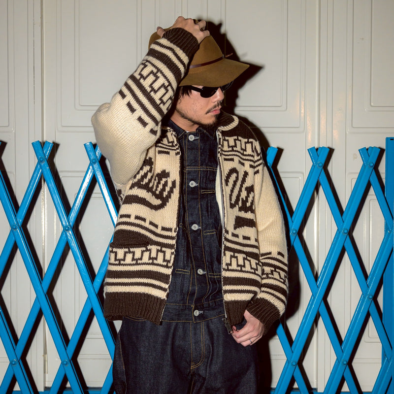 [2025 AW] EFFECTEN / Utility cowichan sweater