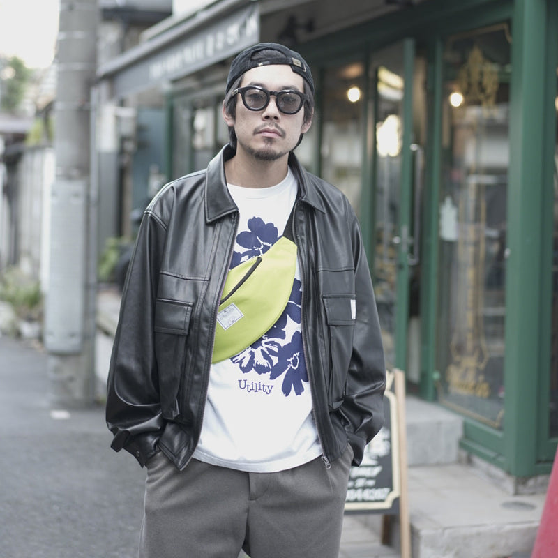 2026AWspot] EFFECTEN / Synthetic leather big blouson – utility