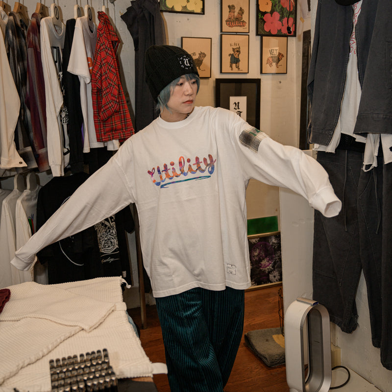[14th limited item] EFFECTEN / Marble Print Utility Logo Tee "type 14"