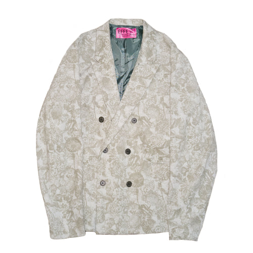 [2025 AW] EFFECTEN / Flower corduroy double breasted tailored jacket