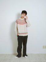Name. / 2025aw WOOL NORDIC KNIT SWEATER : INSIDE OUT PATTERN