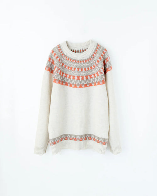 Name. / 2025aw WOOL NORDIC KNIT SWEATER : INSIDE OUT PATTERN