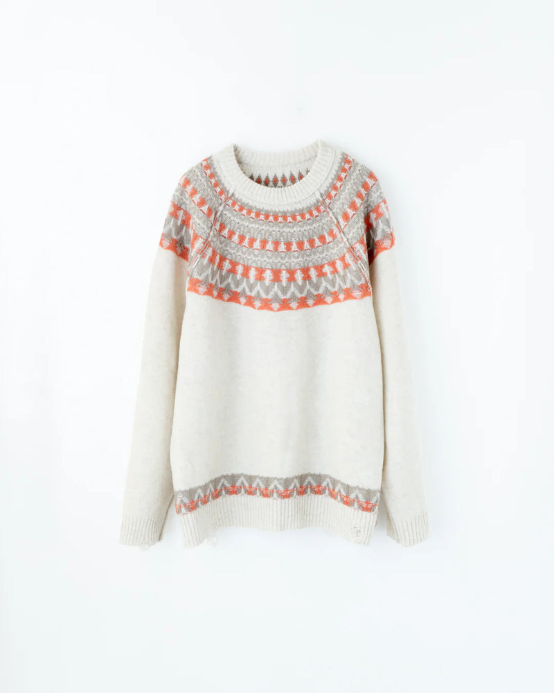 Name. / 2025aw WOOL NORDIC KNIT SWEATER : INSIDE OUT PATTERN