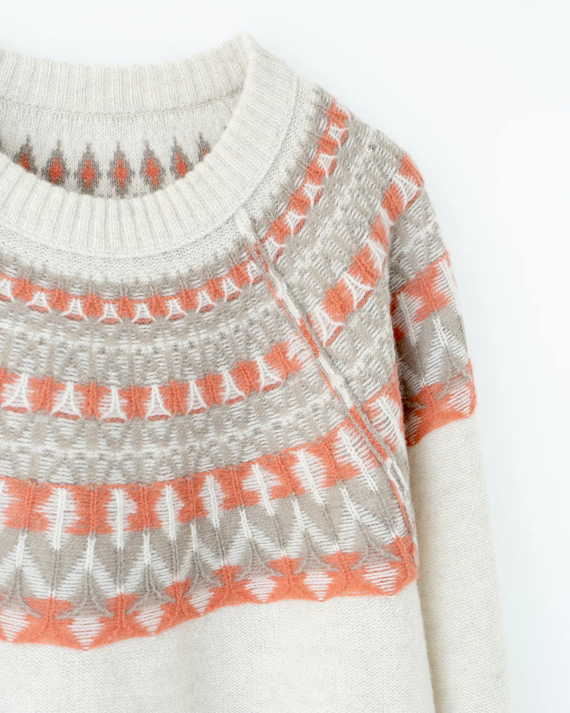 Name. / 2025aw WOOL NORDIC KNIT SWEATER : INSIDE OUT PATTERN