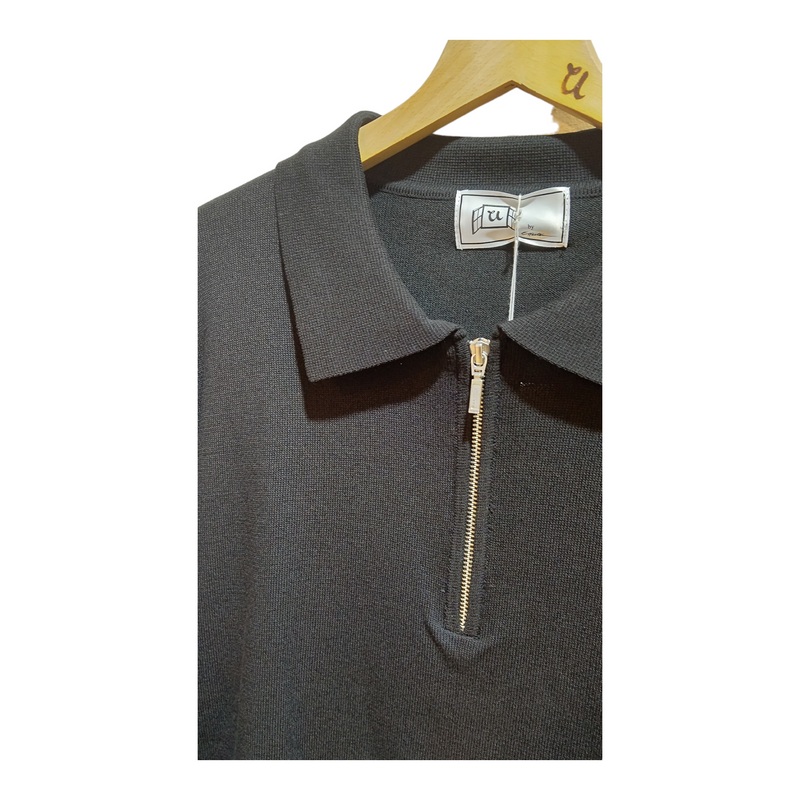 U-BY EFFECTEN (ユーバイエフェクテン) s/s harf zip knit