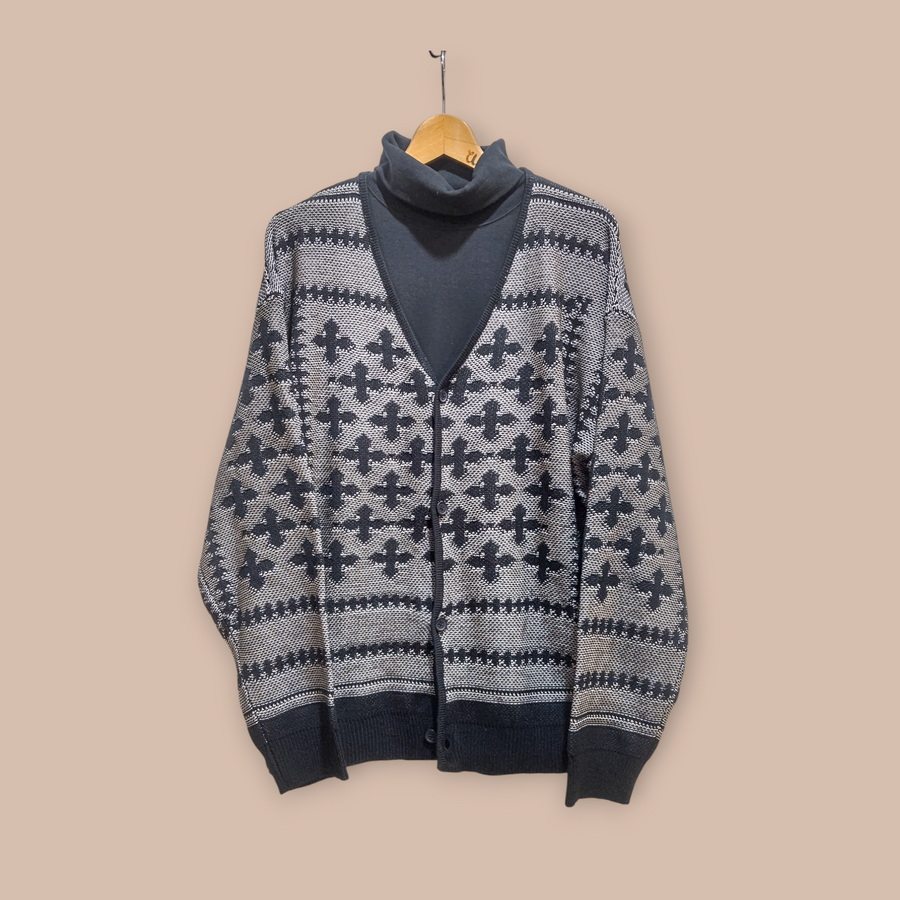 U-BY EFFECTEN (ユーバイエフェクテン) cross scarf cardigan U-BY EFFECTEN (ユーバイエフェクテン) cross scarf cardigan