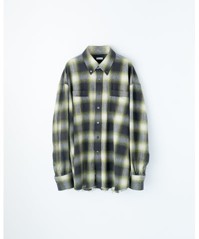 Name. / 25 aw COTTON FLANNEL OMBRE REGULAR SHIRT : CUT-OFF