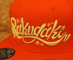 RAKUGAKI RAKUGAKI Main logo Snap Back Cap Red x Gold