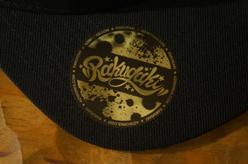 RAKUGAKI RAKUGAKI Main logo Snap Back Cap Red x Gold
