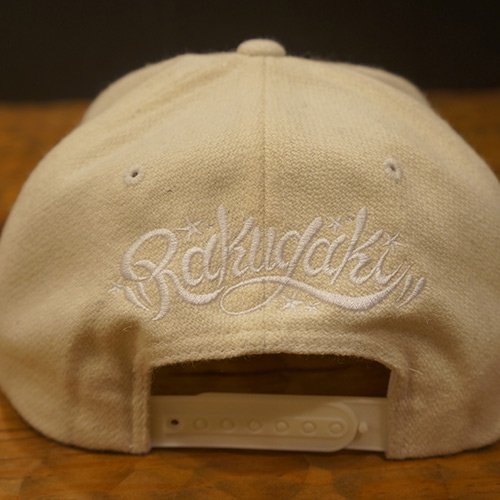 RAKUGAKI Melton Wool ORTEGA SnapBack Cap Natural x White