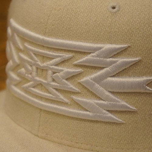 RAKUGAKI Melton Wool ORTEGA SnapBack Cap Natural x White