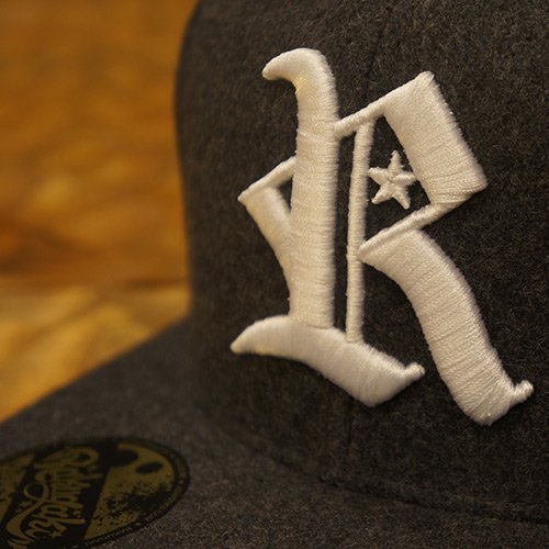 RAKUGAKI RAKUGAKI Melton Wool R Logo SnapBack Cap