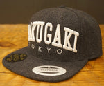 RAKUGAKI  Melton Wool R Logo SnapBack Cap