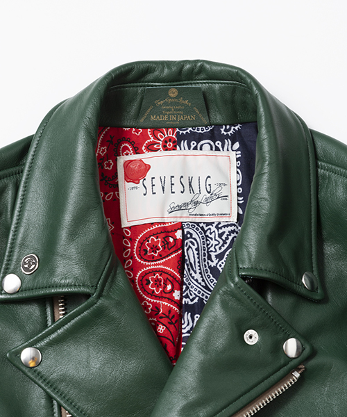 SEVESKIG/セブシグ COWHIDE W-RIDERS JACKET │utility – utility SEVESKIG/セブシグ COWHIDE W-RIDERS JACKET │utility – utility