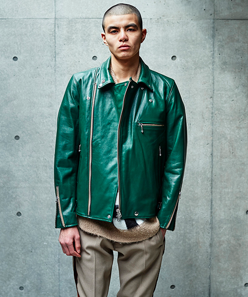 SEVESKIG/セブシグ COWHIDE W-RIDERS JACKET │utility – utility SEVESKIG/セブシグ COWHIDE W-RIDERS JACKET │utility – utility